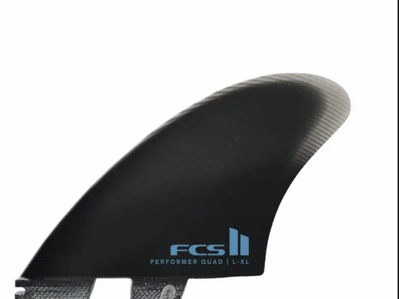 FCS II Performer Split Keel Quad Black Surboard Fin Set